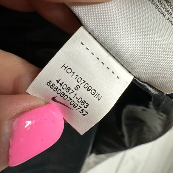 Nike NSW Womens Size Small Gray Wool Destroyer Jacket Moto Bomber Leather - Picture 11 of 12